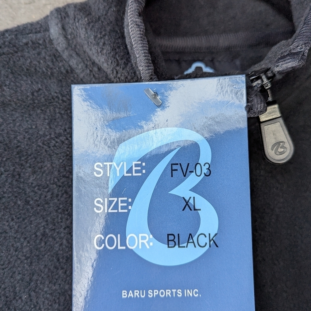 NWT Baru Sports Weather Perfect Brass Ass Casino Fleece Zip Front Vest Size XL - Picture 3 of 7